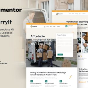 CarryIt – Moving & Logistics Company Elementor Template Kit